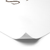 Pampasgras Bloem Boho Bruids Shower Welkom Poster (Hoek)