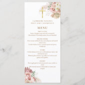 Pampasgras Bloem Eerste Heilige Communie Menu (Voorkant)