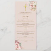 Pampasgras Bloem Eerste Heilige Communie Menu (Voorkant)