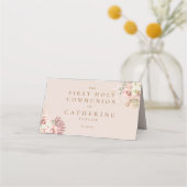 Pampasgras Bloem Eerste Heilige Communie Plaatskaartje (Achterkant)