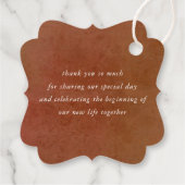 Pampasgras Bloem Terracotta Trouw Dank Je Bedankjes Labels (Achterkant)