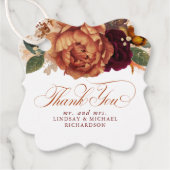 Pampasgras Bloem Terracotta Trouw Dank Je Bedankjes Labels (Voorkant)