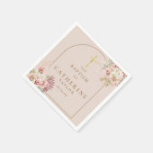 Pampasgras Bloemdoop doopsel Servet (Hoek)