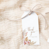 Pampasgras Bloemen Boheems Baby shower Cadeaulabel