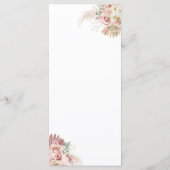 Pampasgras Bloemen Eerste Heilige Communie Menu (Achterkant)