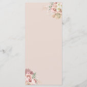 Pampasgras Bloemen Eerste Heilige Communie Menu (Achterkant)