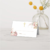 Pampasgras Bloemen Eerste Heilige Communie Plaatskaartje (Voorkant)