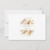 Pampasgras Bloemen Gracias con Oración Bautizo Bedankkaart (Achterkant)