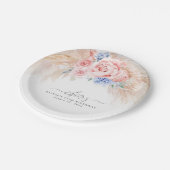 Pampasgras Bloemen Proost Tropisch Papieren Bord (Gekanteld)