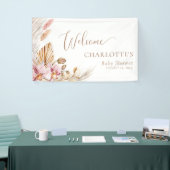 Pampasgras Bloemig | Baby shower welkomstbanner Spandoek (Beurs)