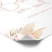 Pampasgras bohemian Baby's zijn zoet Poster (Hoek)