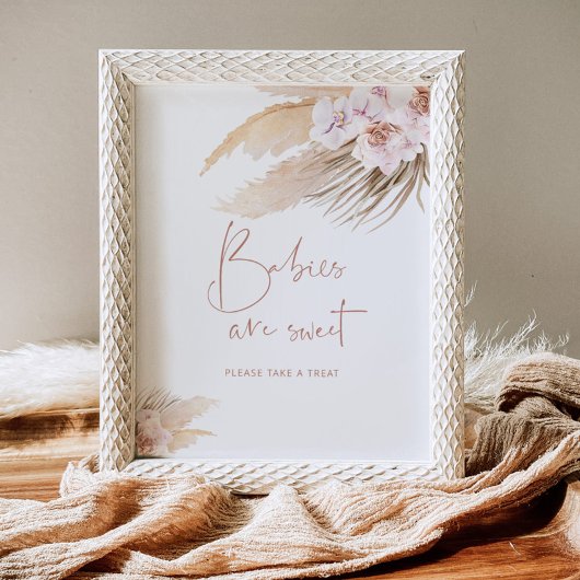 Pampasgras bohemian Baby's zijn zoet Poster