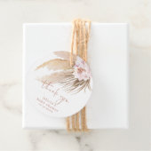 Pampasgras bohemien baby shower bedankjes labels (In situ)