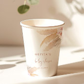 Pampasgras boho baby shower papieren bekers