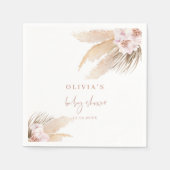Pampasgras boho baby shower servet (Voorkant)