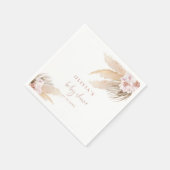 Pampasgras boho baby shower servet (Hoek)