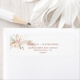 Pampasgras Boho Bloemstuk Etiket