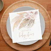 Pampasgras boho bohemian baby shower servetten
