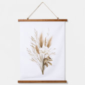 Pampasgras Boho Botanisch Neutraal Decor Hangend Wandkleed (Voorkant 2)