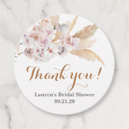 Pampasgras Boho bruidsshower favor etiketten