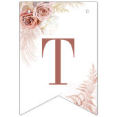 Pampasgras Boho Chic Terracotta Bruidsmeisje Borre Vlaggetjes (Eerste vlag)