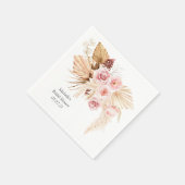 Pampasgras Boho Floral elegant Vrijgezellenfeest Servet (Hoek)