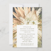 Pampasgras Boho Post Bruiloftsreceptie Alleen Kaart (Voorkant)