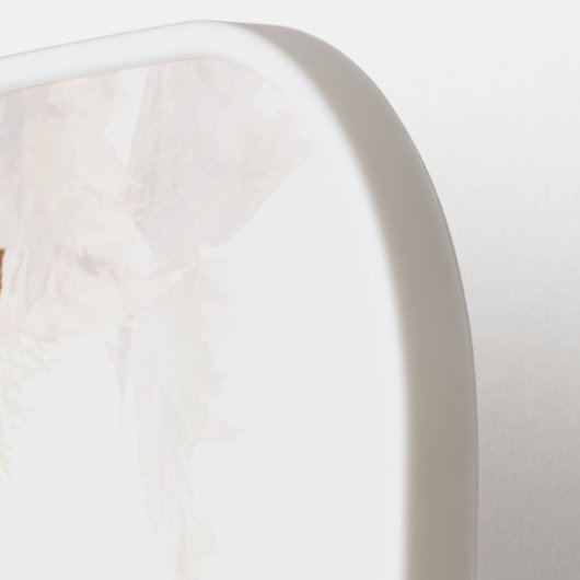 Pampasgras Boho Trouwfeest Aangepast Pickleball Paddle (Links Detail)