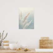 Pampasgras botanische kunstposter | Zachte blauwe Poster (Keuken)