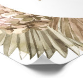 Pampasgras Bruiloft Welkom Bord Poster (Hoek)