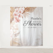 Pampasgras Bruiloftsshower Fotohokje Achtergrond Wandkleed (Voorkant)