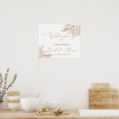 Pampasgras Bruiloftsshower Welkomstbord Poster (Keuken)