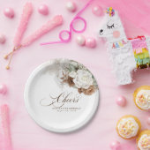 Pampasgras Bruine Witte Salie Bloem Boho Cheers Papieren Bordje (Feest)