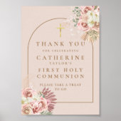 Pampasgras Eerste Communie Favor Teken Poster