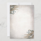 Pampasgras en groen Boho Baby shower Kaart (Achterkant)