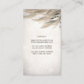 Pampasgras en groen Boho Vintage Visitekaartje (Achterkant)