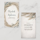 Pampasgras en groen Boho Vintage Visitekaartje (Voorkant / Achterkant)