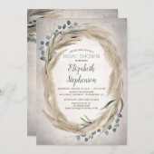 Pampasgras en groen Boho Vrijgezellenfeest Kaart (Voorkant / Achterkant)