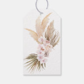 Pampasgras en Orchidee Chic Vrijgezellenfeest labe Cadeaulabel (Achterkant)