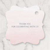 Pampasgras en Roze Bloemen Dank Je Bedankjes Labels (Achterkant)