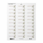 Pampasgras en Witte Bloemen Boho Etiket (Full Sheet)