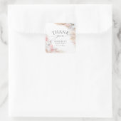 Pampasgras en witte orchidee Tropisch Vierkante Sticker (Tas)