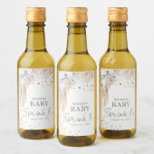 Pampasgras en witte orchideeën Boho Wijn Etiket (Flessen)