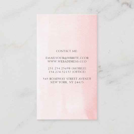 Pampasgras en witte orchideeën Tropische bladeren Visitekaartje (Achterkant)