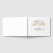 Pampasgras en witte orchideeën Tropische bruiloft Gastenboek (Volledig)