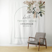 Pampasgras eucalyptus moderne salie groene verjaar wandkleed (In situ)