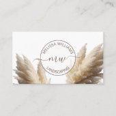 Pampasgras Foto Boho Logo Visitekaartje (Voorkant)