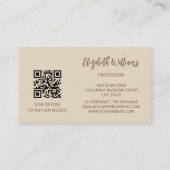 Pampasgras Foto Realistisch | QR Code Visitekaartje (Achterkant)
