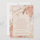 Pampasgras | Hydrangea Baby Shower Dankjewel Bedankkaart (Voorkant)