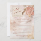 Pampasgras | Hydrangea Baby Shower Woordzoekopdrac Kaart (Voorkant)